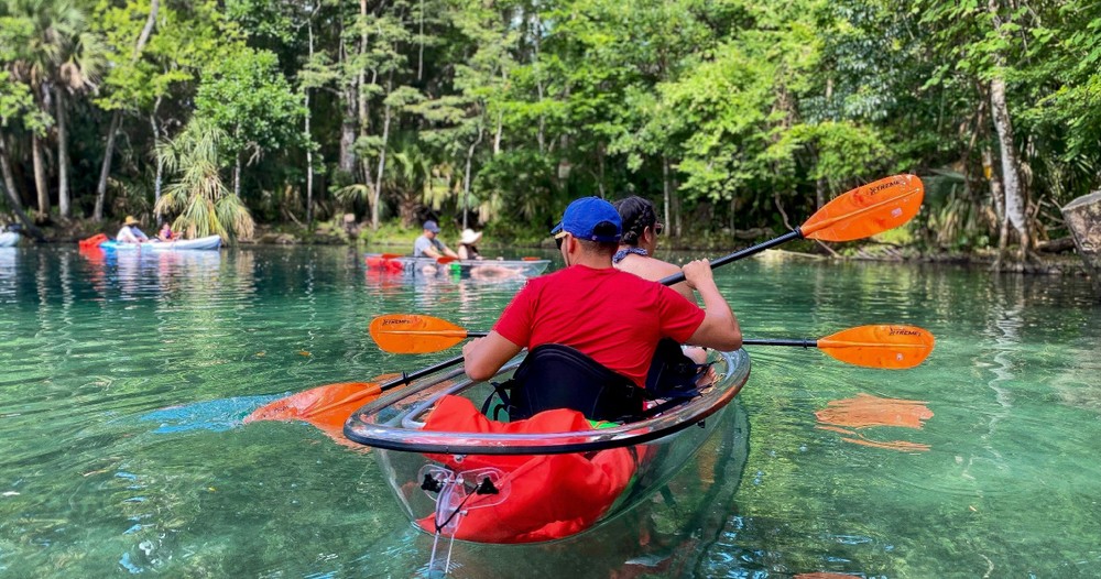 Weeki Wachee Spring kayaking with manatees