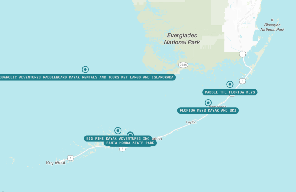 Map of Florida Keys